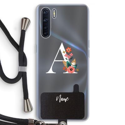 Pink Bouquet: Oppo A91 Transparant Hoesje met koord