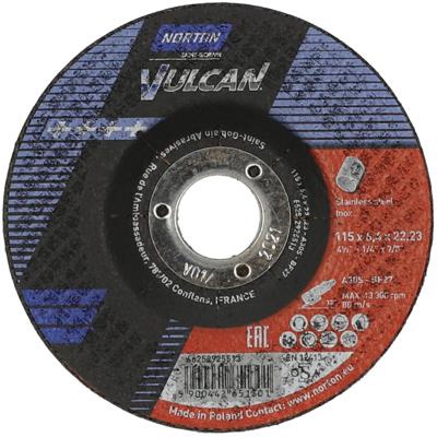 NORTON Grinding discs 115x6.4x22 vulcan inox