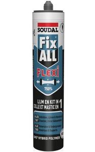 Soudal Fix - All Flexi | Lijm- en voegkit | Grijs | 290 ml - 105030