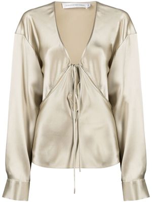 Christopher Esber blouse Triquetra en soie - Tons neutres