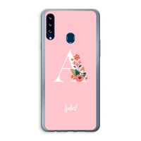 Pink Bouquet: Samsung Galaxy A20s Transparant Hoesje Pink Bouquet: Samsung Galaxy A20s Transparant Hoesje