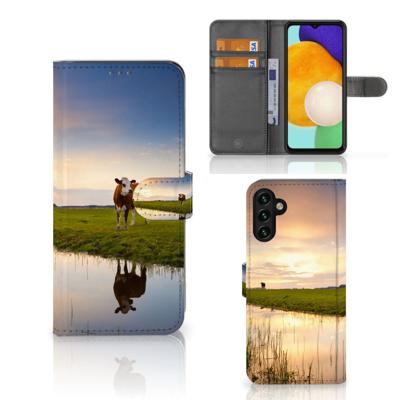 Samsung Galaxy A04s | Samsung Galaxy A13 5G | Telefoonhoesje | Met pasjeshouder | Koe