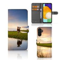 Samsung Galaxy A04s | Samsung Galaxy A13 5G | Telefoonhoesje | Met pasjeshouder | Koe