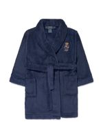 Ralph Lauren Kids Polo Bear-patch terry robe - Bleu - thumbnail