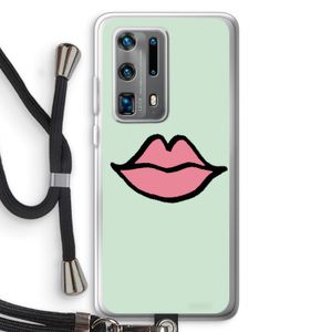 Kusje: Huawei P40 Pro Plus Transparant Hoesje met koord