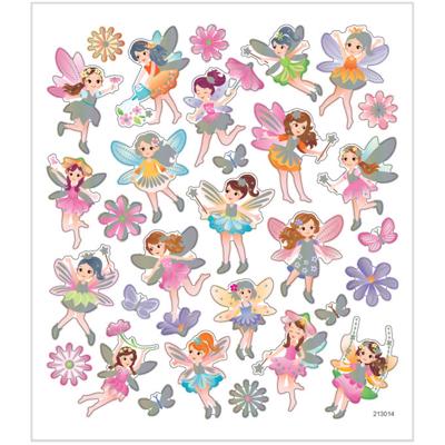 Creativ Company Stickers, feëen, vel 15x16,5 cm, ca. 30 stuk, 1 vel