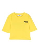 MSGM Kids t-shirt crop à logo imprimé - Jaune