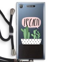 I love cacti: Sony Xperia XZ1 Transparant Hoesje met koord