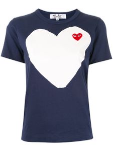 Comme Des Garçons Play t-shirt imprimé à patch logo - Bleu