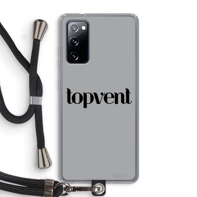 Topvent Grijs Zwart: Samsung Galaxy S20 FE / S20 FE 5G Transparant Hoesje met koord