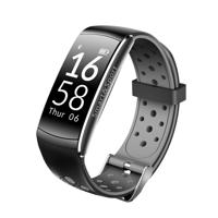 Smart Watch hartslag monitor IP68 waterdichte fitness tracker bloeddruk GPS Bluetooth voor Android IOS vrouwen mannen (zwart)