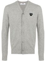 Comme Des Garçons Play cardigan à détail de patch logo - Gris - thumbnail