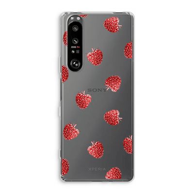 Framboosjes: Sony Xperia 1 III Transparant Hoesje