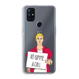 Gimme a call: OnePlus Nord N10 5G Transparant Hoesje