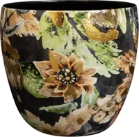 TS Collection bloempot berry metaal 17x15cm meerkleurig TS Collection bloempot berry metaal 17x15cm meerkleurig