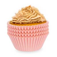 Muffin en cupcakes vormpjes - papier - roze - set 100x stuks - Dia 10 cm