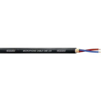 Cordial CME 220 Microfoonkabel 2 x 0.2 mm² Zwart per meter