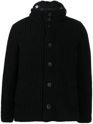 Herno veste nervurée à boutonnière - Noir