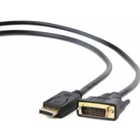 Gembird CC-DPM-DVIM-3M video kabel adapter DisplayPort DVI Zwart - thumbnail