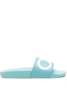 Ferragamo claquettes à imprimé Gancini - Bleu