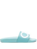 Ferragamo claquettes à imprimé Gancini - Bleu