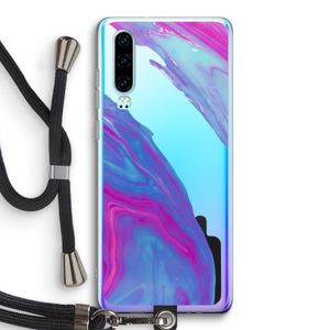 Zweverige regenboog: Huawei P30 Transparant Hoesje met koord