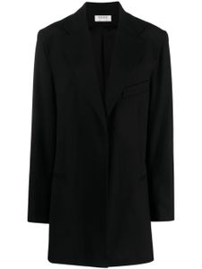 Gauchère manteau à revers crantés - Noir