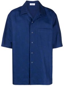 Off-White chemise à logo imprimé - Bleu