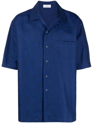 Off-White chemise à logo imprimé - Bleu
