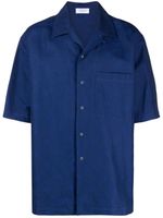 Off-White chemise à logo imprimé - Bleu