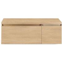 Frozen Badmeubelset 120 cm - Greeplijst in Kleur - Wastafel Onderkast met Bovenblad Casella Oak