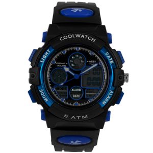 Coolwatch CW.385 Kinderhorloge Digital staal-kunststof zwart-blauw