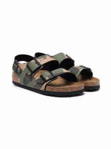 Birkenstock Kids sandales Arizona à imprimé camouflage - Vert