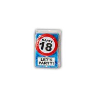 Happy Birthday kaart met button 18 jaar - thumbnail