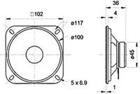 Visaton R 10 S - 4 Ohm 4 inch 10.16 cm Breedband-luidspreker 20 W 4 Ω Zwart - thumbnail