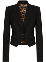 Dolce & Gabbana blazer à motif monogrammé en jacquard - Noir