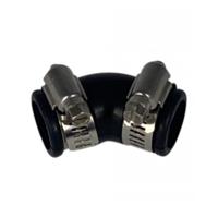 Air Aqua Flexibele Rubber Bocht 45° - Duurzame 25mm Vijververbinding Weerbestendig