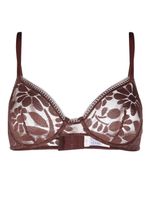 ERES soutien-gorge à fleurs en dentelle - Marron