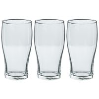 Set van 12x stuks grote bierglazen pint transparant 570 ml - 9 x 16 cm