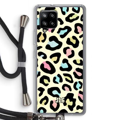 Leopard pattern: Samsung Galaxy A42 5G Transparant Hoesje met koord