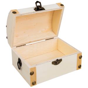 Houten kistje/box met sluiting en deksel - 13 x 10 x 8 cm - Sieraden/spulletjes/sleutels
