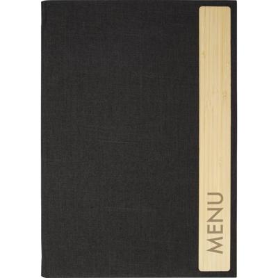Sigel SM220 Menumap DIN A4 1 stuk(s) Incl. 2 dubbele transparante hoezen voor 8 paginas, Rubberen binding Donkergrijs, Beige
