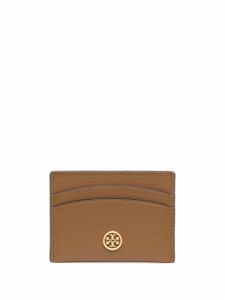 Tory Burch porte-cartes Kira à plaque logo - Marron