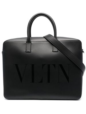 Valentino Garavani sac pour ordinateur à logo imprimé - Noir