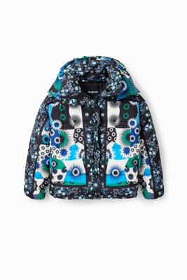 Gewatteerd jack met patch - BLUE - L
