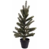 Kerst kunstboom groen in pot 60 cm - Kunstkerstboom - thumbnail