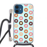 Donuts: iPhone 12 mini Transparant Hoesje met koord