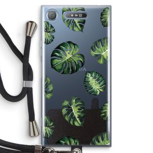 Tropische bladeren: Sony Xperia XZ1 Transparant Hoesje met koord