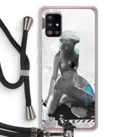 I will not feel a thing: Samsung Galaxy A51 5G Transparant Hoesje met koord