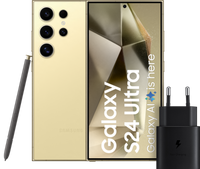 Samsung Galaxy S24 Ultra 512GB Geel 5G + Samsung Snellader 25 Watt Zwart